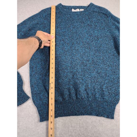 Michael Jordan x Lowell Dreyfus VTG Turquois Shetland Wool Crewneck Sweater Sz L - Picture 9 of 10